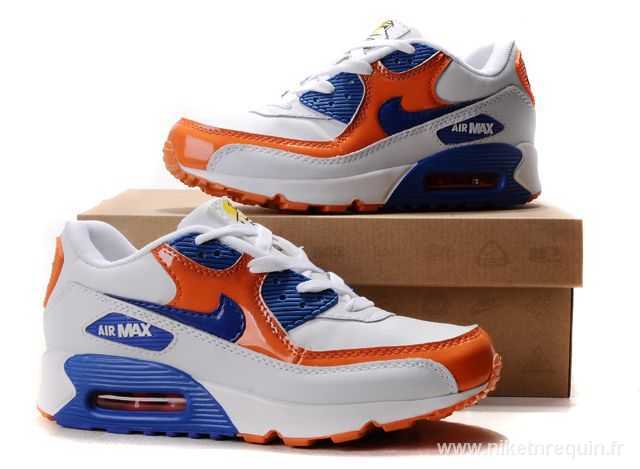 Remise Air Max 90 chaussures blanches et les orangs (2)
